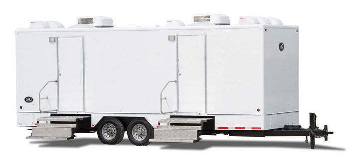 Largest 10 Stall Restroom/Shower Trailer For Rent in New Jersey